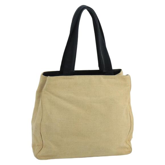 PRADA Tote Bag Canvas Beige - Picture 1 of 9